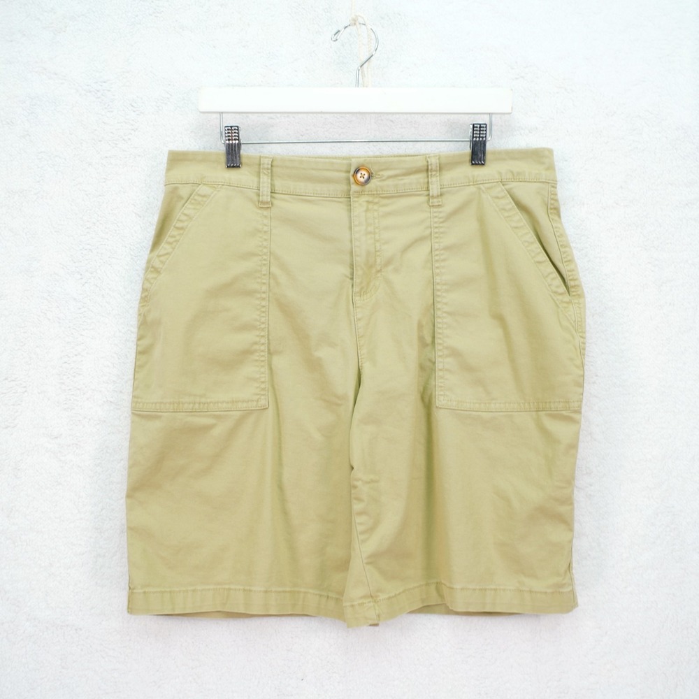 Style & Co Tan Chino Shorts -14- 34.5 / 9.5 High Rise Cotton Spandex‎